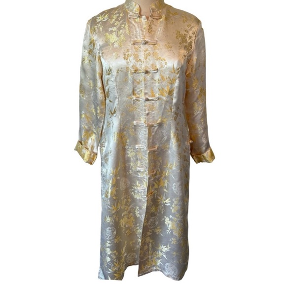 Vintage‎ Asian Silk Embroidered Brocade Coat - Picture 3 of 13